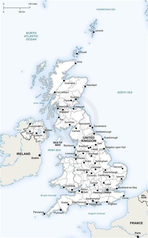 Map of United Kingdom political | Map vector, World map printable, Map