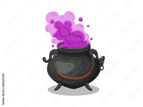 Cartoon witches cauldron. Concept cartoon witches cauldron for ...