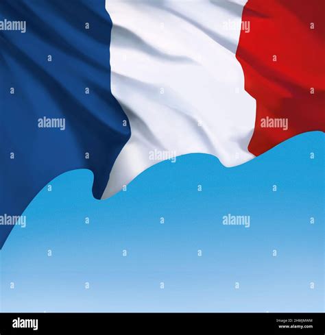 Colorful waving flag of France, tricolor Stock Photo - Alamy