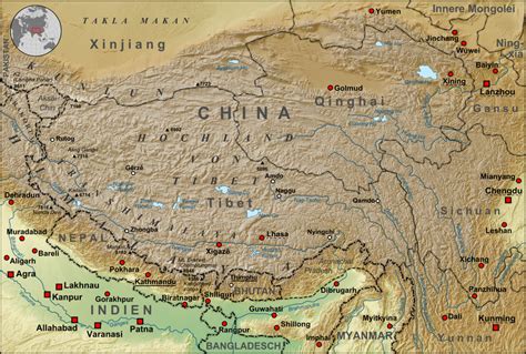 The Map of Tibet- Where is Tibet on a Map - Tibet Maps | WindhorseTour – China Tibet Travel Tour ...