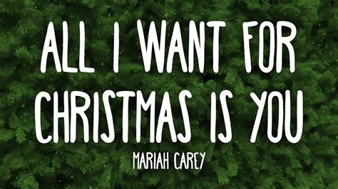 Mariah Carey - All I Want For Christmas Is You (Lyrics) - YouTube