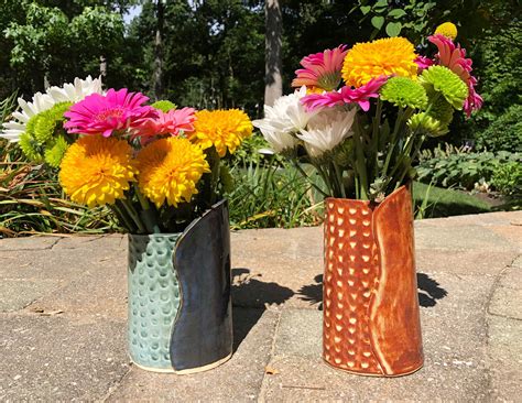 Handmade Ceramic Flower Vases in 2020 | Ceramic flowers, Colorful ceramics, Flower vases