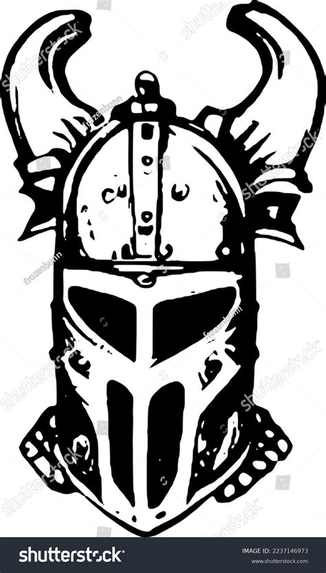 Hand Drawn Medieval Helmet Stock Vector (Royalty Free) 2237146973 ...