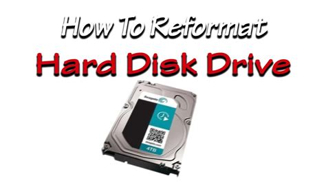 How to Reformat/Partition - Hard Disk Drive - YouTube