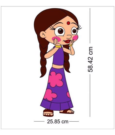 Asian Paints Chhota Bheem Chutki with Laddoos Vinyl Multicolour Wall Sticker - Pack of 1 - Buy ...