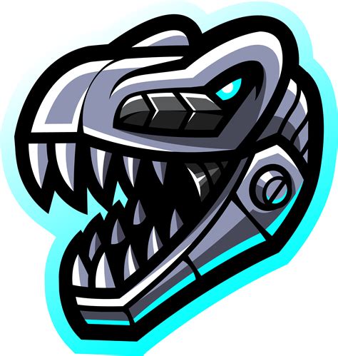 Dinosaur head robot esport mascot logo By Visink | TheHungryJPEG