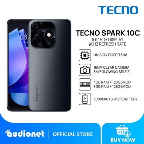 Tecno Spark 10C Smartphone | 4GB+128GB/8GB+128GB | Unisoc Tiger T606 ...