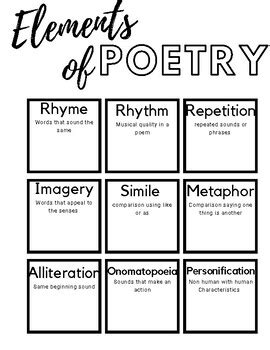 Elements Of Poetry Worksheet Poetry Worksheets Writing Poems Poetry | My XXX Hot Girl