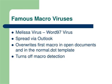 PPT - Macro Viruses PowerPoint Presentation, free download - ID:709101