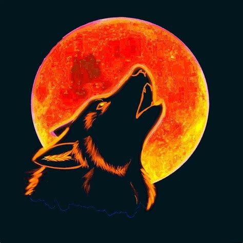 Red Moon Wolf Wallpapers - Top Free Red Moon Wolf Backgrounds - WallpaperAccess