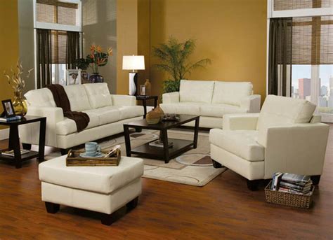 Contemporary, Modern Leather Upholstered Living Room Sofa Sets - Contemporary - Living Room ...