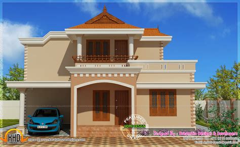 Simple double storied house elevation | Indian House Plans