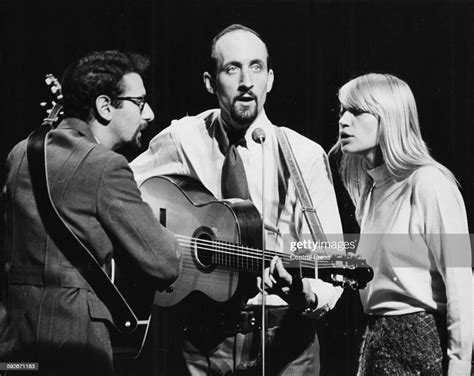 American folk band 'Peter, Paul and Mary' pictured performing during ...