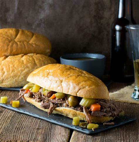 Crock Pot Italian Beef Sandwiches - Chicago Style - Fox Valley Foodie