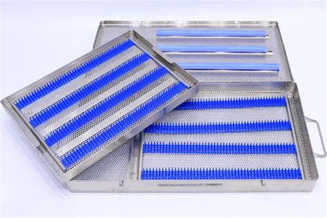 * CASE MEDICAL STAINLESS STEEL SURGICAL INSTRUMENT STERILIZATION TRAY CASE 20 x 10-1/2 x 2 ...