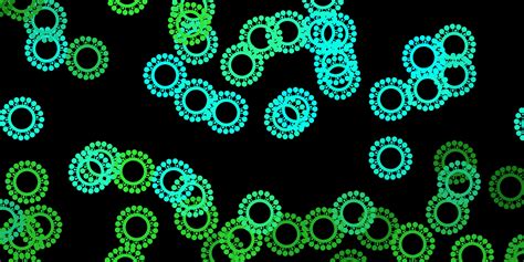 Dark green vector backdrop with virus symbols. 2766684 Vector Art at ...