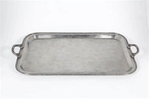 Plated Silver Tray with Handles | 1stdibs.com | Silver plate, Silver trays, Silver