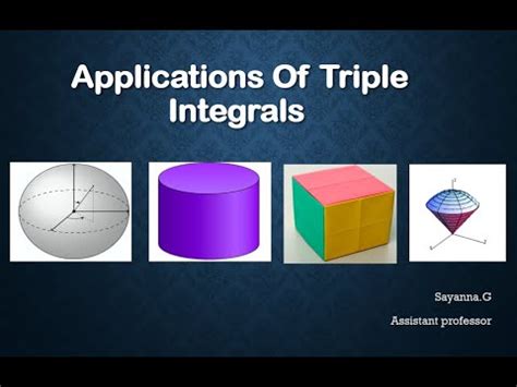 Applications of Triple Integrals. - YouTube