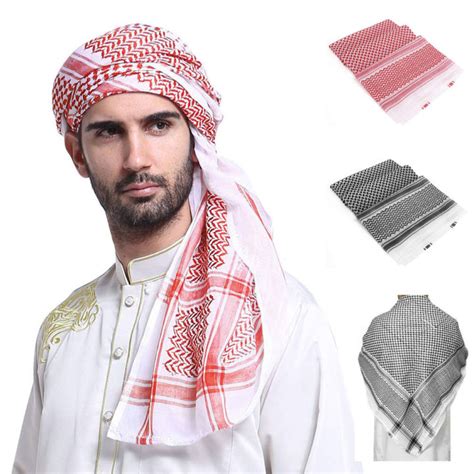 CORNER FASHION Headwear for Adults Plaid Shawl Multifunction Headwrap Islamic Traditional ...