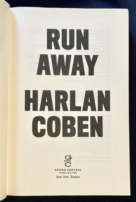 RUN AWAY; Harlan Coben | Harlan Coben | First Edition, First Printing