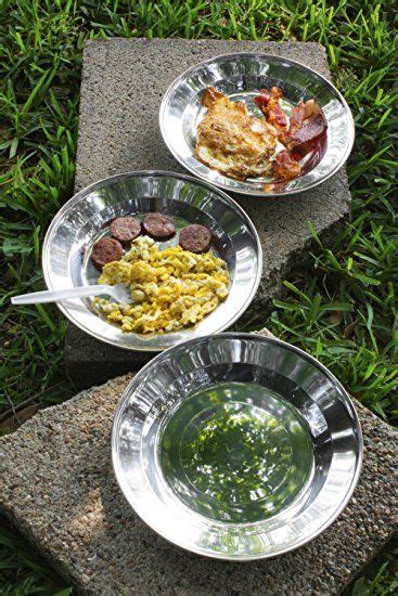 welltree Metal Camping Plates - One Stainless Steel Plate Ideal for Backpackers, Camping, RVs ...