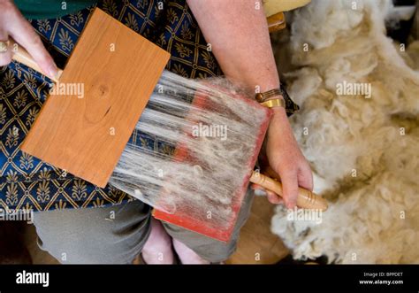 Carding Making Wool Stock Photo - Alamy