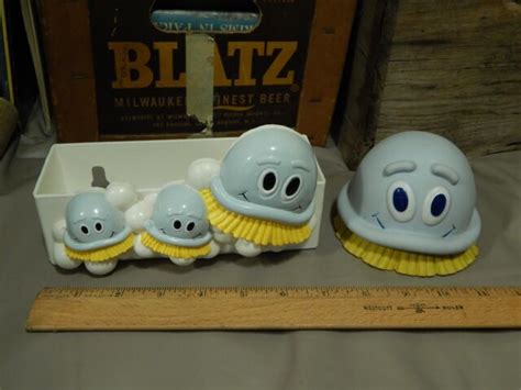 Scrubbing Bubbles [LOT of 2] '80s Promo ~ Bathtub Organizer + Rubber Mascot ~ (= | eBay