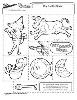 Hey Diddle Diddle - Nursery Rhyme Activity by Fantastic FUNsheets