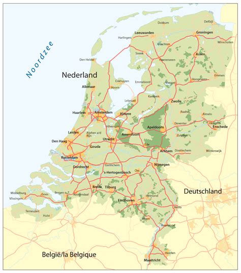 Digitale Overzichtskaart Van Nederland Kaart Plattegrond | Images and Photos finder