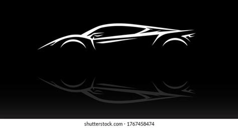 Sports Car Silhouette Clip Art