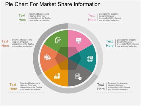 Pie Chart For Market Share Information Powerpoint Template