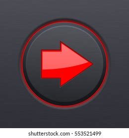 Black Round Button Red Arrow Vector Stock Vector (Royalty Free) 553521499 | Shutterstock