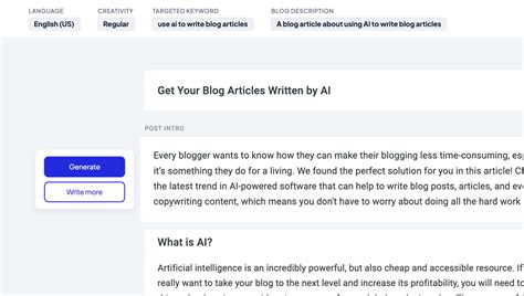 AI Article Writer - Generate Quality Articles In Seconds