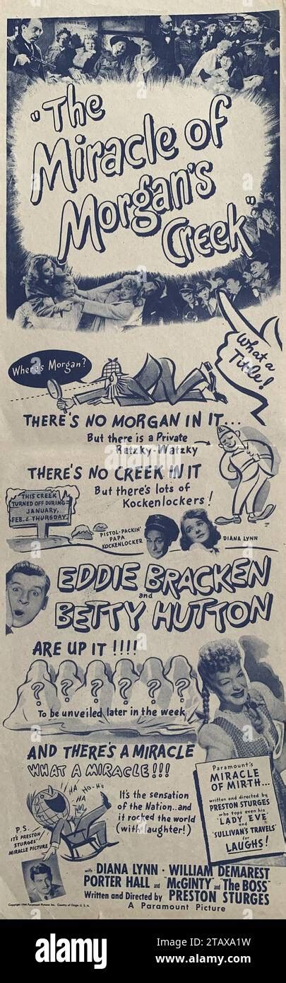 BETTY HUTTON EDDIE BRACKEN WILLIAM DEMAREST and DIANA LYNN in THE ...