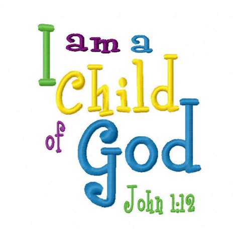 I Am a Child of God Bible Verse 4x4 5x7 6x10 Machine - Etsy