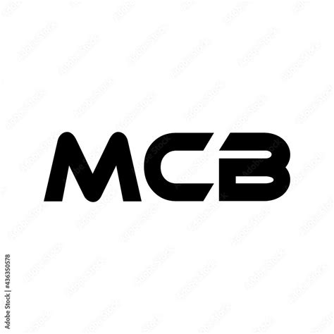 MCB letter logo design with white background in illustrator, vector logo modern alphabet font ...