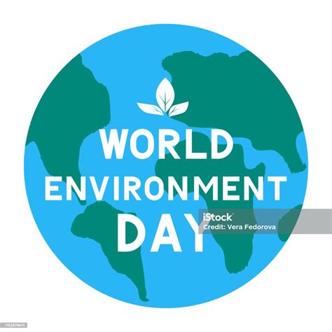 World Environment Day Lettering With Globe Ecology Concept Typography Poster Easy To Edit Vector ...