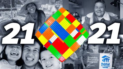 21x21 Rubik's Cube LIVE Solve For Charity ️ (ft. Jperm, Feliks Zemdegs ...