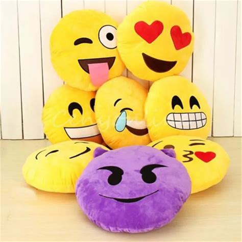 Aliexpress.com : Buy Smiley face pillow 32cm Emoji Pillow Smiley Emoticon Yellow Round Cushion ...