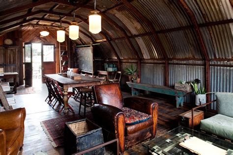 Eclectic interior design studio fashioned from a WWII Quonset Hut ...