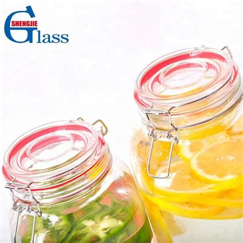 Large Hermetically Sealed Glass Pickle Jar China Factory Price Glass ...