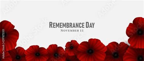 Remembrance Day Poppy Flower Design