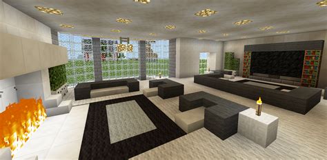 Minecraft Family Living Room and Fireplace Couch Chair TV | Living room in minecraft, Minecraft ...