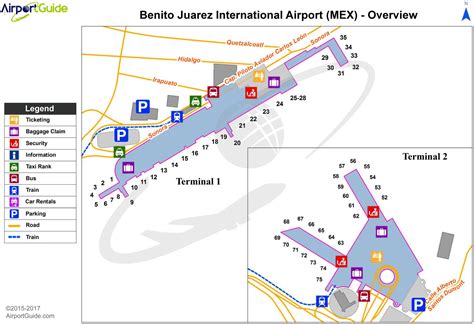 Mexico City airport map terminal 1 - Mexico City terminal 1 map (Mexico)
