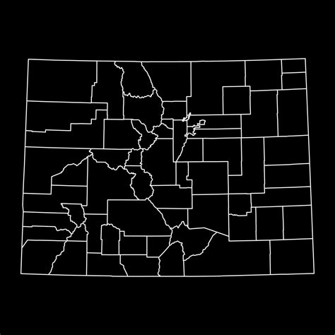 Colorado state map with counties. Vector illustration. 25451835 Vector ...