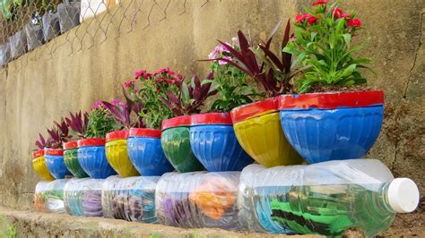 Unique Flower Planter Idea, Recycled From Plastic Bottles | John Ideas - YouTube