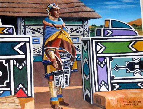 Ndebele Color Painting by Tim Johnson