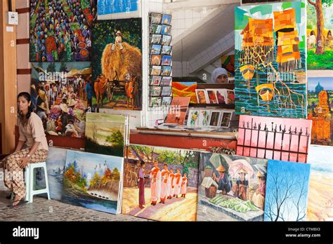 Art gallery, Yangon, Myanmar Stock Photo - Alamy