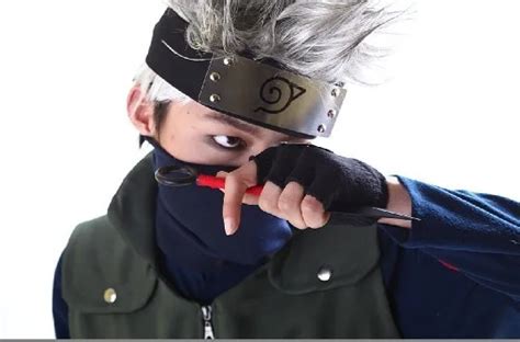 Hot Sale Naruto Cosplay Props Kakashi Hatake Cosplay Face Mask Black / Deep Blue or Halloween ...