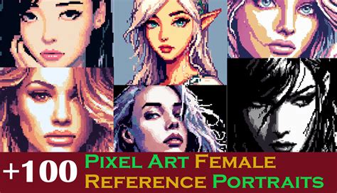 Pixel Art Femals Face | susihomes.com